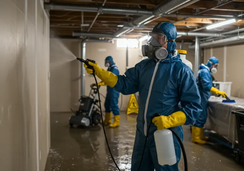 Basement Sanitization and Antimicrobial Treatment process in Dubois, ID
