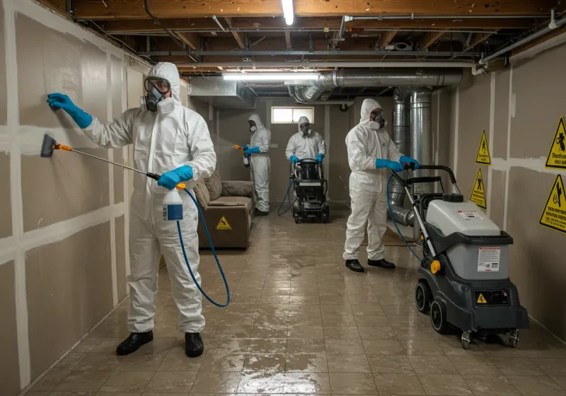 Basement Moisture Removal and Structural Drying process in Dubois, ID